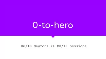 0-to-hero  08/10 Mentors &lt;&gt; 08/10 Sessions  Vugar Gasimov  Software developer  Relocate to