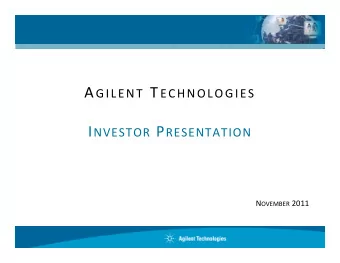 A GILENT O PERATING M ODEL * SECULAR GROWTH OPERATING MODEL ***  Mid-Point  FY12 -1   Mid-Range