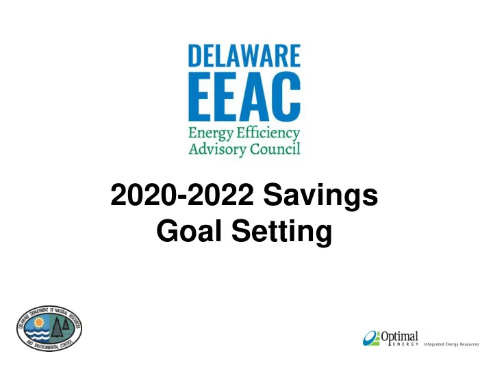 goal setting options for