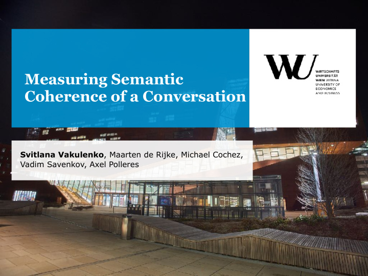 measuring semantic coherence of a conversation