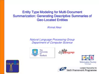 Entity Type Modeling for Multi-Document  Summarization: Generating Descriptive Summaries of