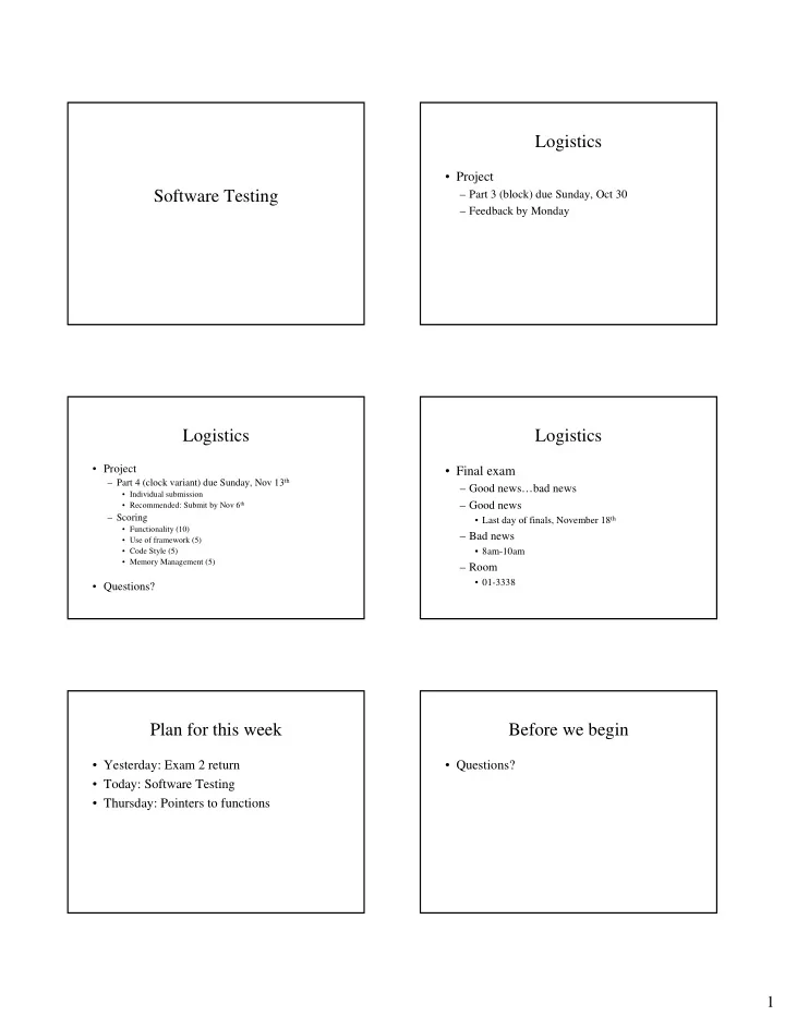 logistics