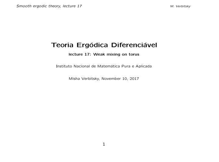 teoria erg odica diferenci avel