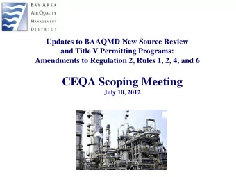 CEQA Scoping Meeting July 10, 2012  Agenda  Introductions and Overview  Summary of Project