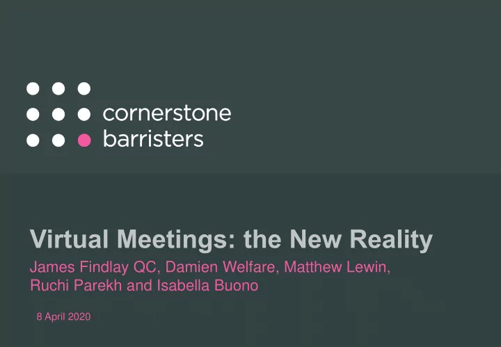 james findlay qc damien welfare matthew lewin ruchi