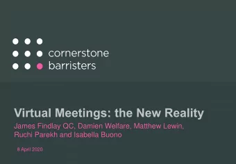 James Findlay QC, Damien Welfare, Matthew Lewin,  Ruchi Parekh and Isabella Buono  8 April 2020