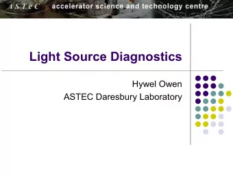 Light Source Diagnostics  Hywel Owen  ASTEC Daresbury Laboratory  This Talk  Not a review of