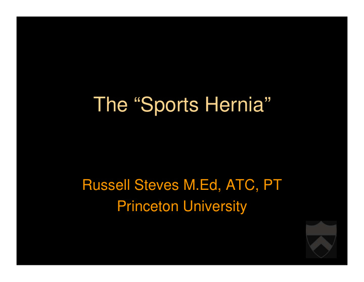 the sports hernia
