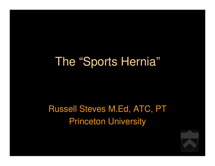 the sports hernia