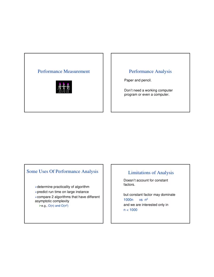 performance measurement performance analysis