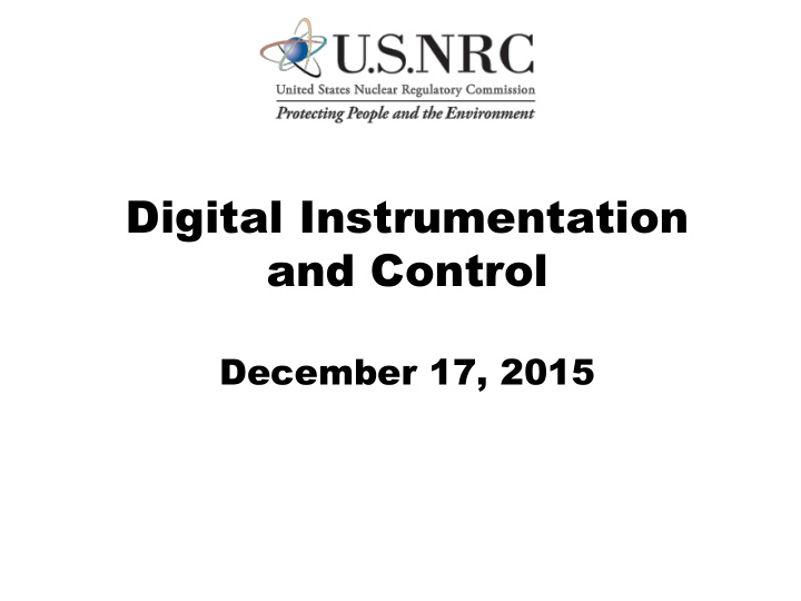 digital instrumentation and control
