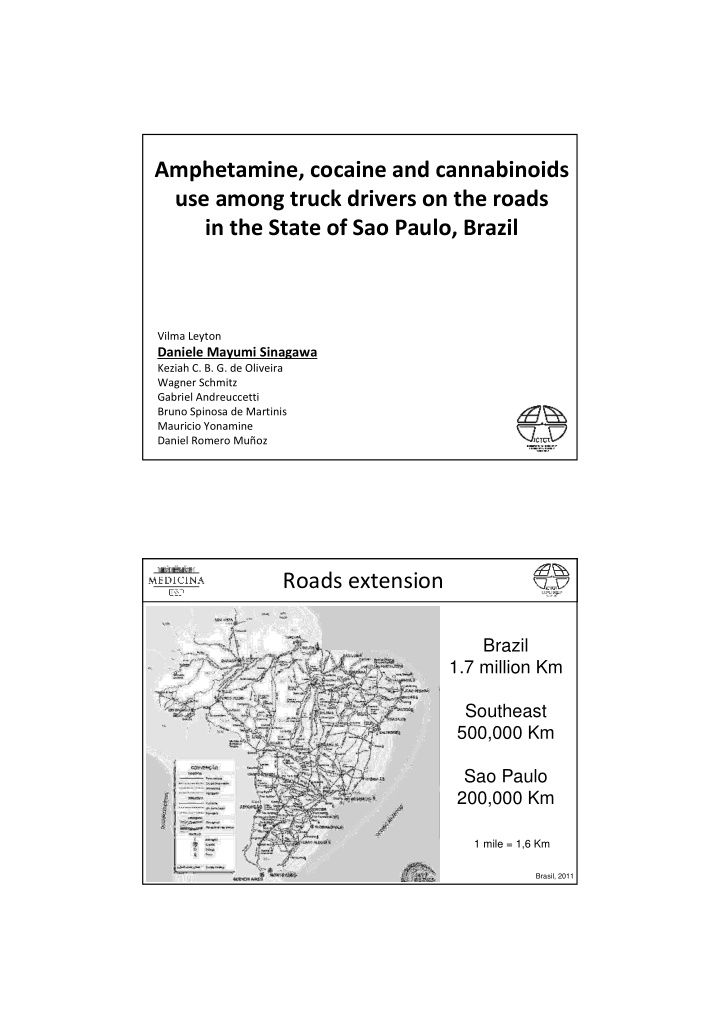 amphetamine cocaine and cannabinoids use among truck