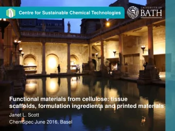 Functional materials from cellulose: tissue  scaffolds, formulation ingredients and printed