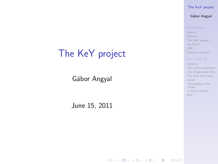 the key project