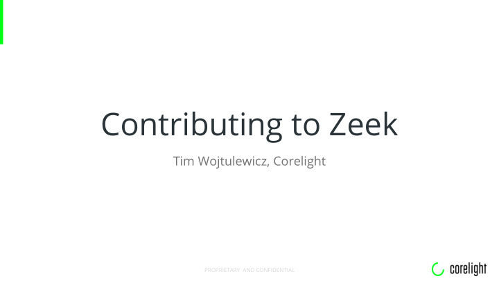 contributing to zeek