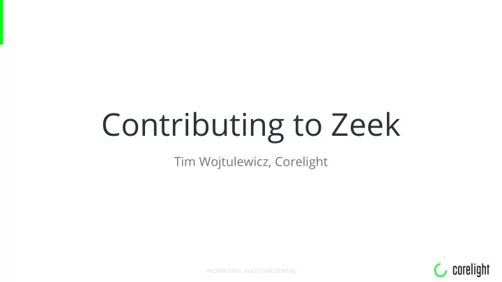 contributing to zeek