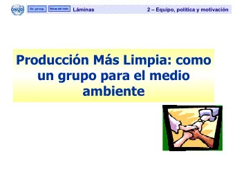 Produccin Ms Limpia: como  un grupo para el medio  ambiente  Lminas  2  Equipo, poltica
