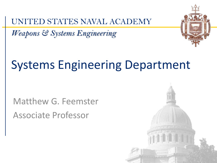 systems engineering department