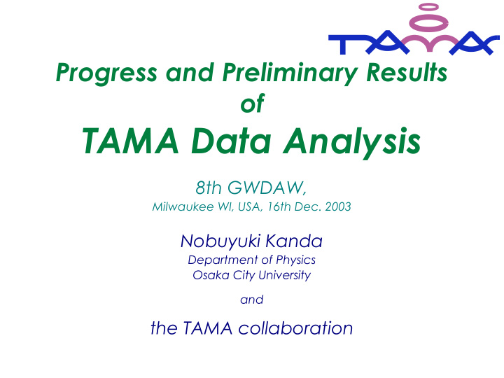 tama data analysis