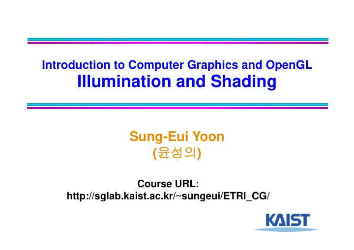 illumination and shading