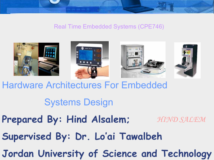 hardware architectures for embedded systems design