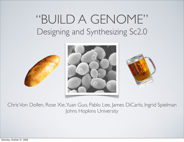 build a genome