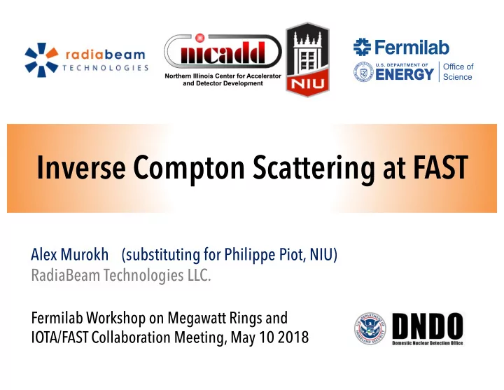 inverse compton scattering at fast
