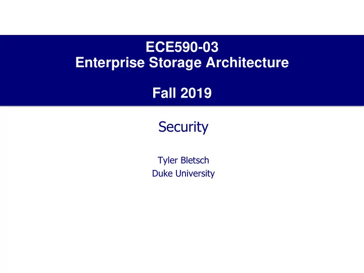 enterprise storage architecture