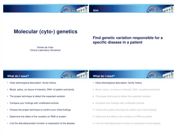 molecular cyto genetics
