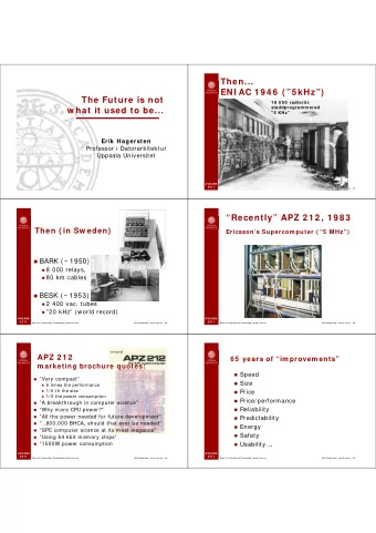 Then...  ENI AC 1 9 4 6  ( 5 kHz)  The Future is not  1 8  0 0 0  radiorr  sladdprogram m