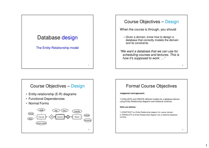 database design