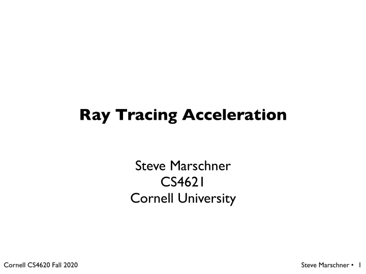 ray tracing acceleration