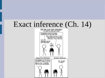 Exact inference (Ch. 14)  Bayesian Network  A Bayesian network (Bayes net) is:  (1) a directed