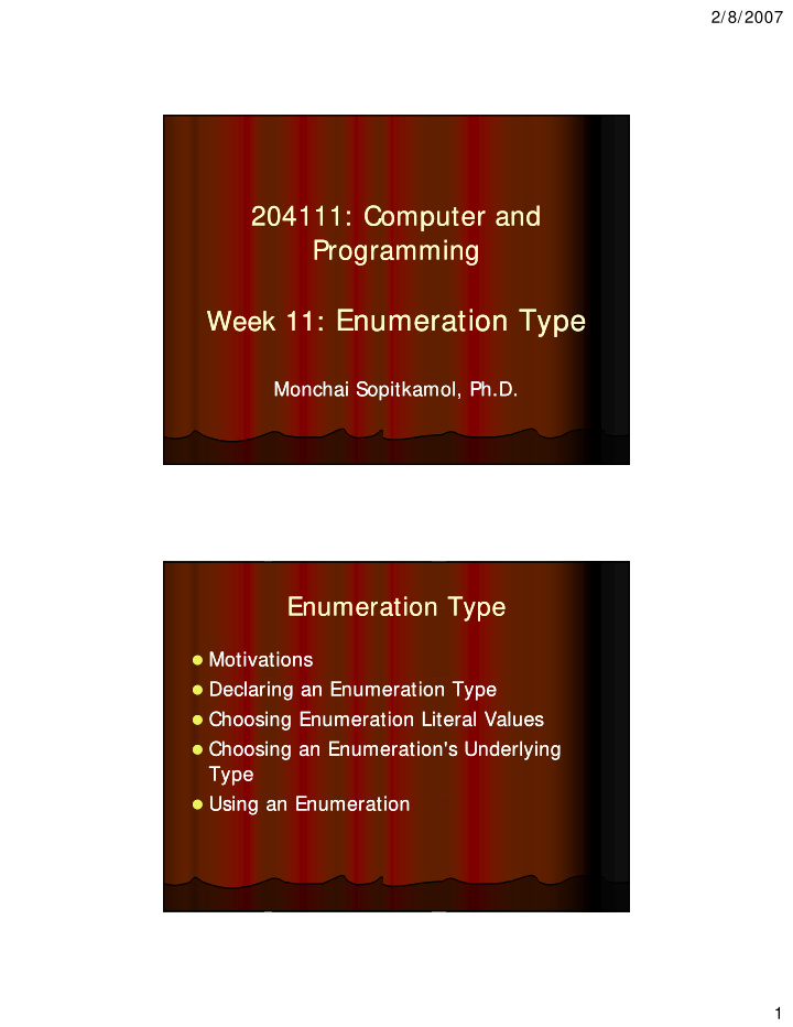 enumeration type enumeration type