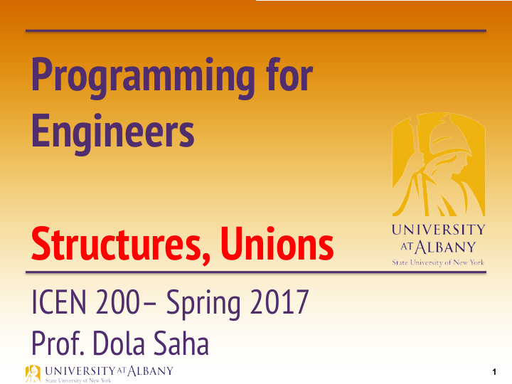 programming for engineers structures unions