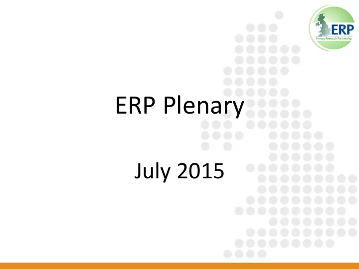 erp plenary