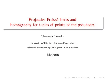 Projective Fra  ss  e limits and  homogeneity for tuples of points of the pseudoarc  S
