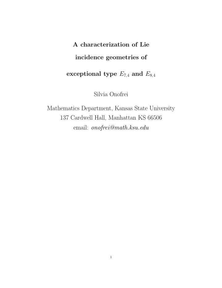 a characterization of lie incidence geometries of