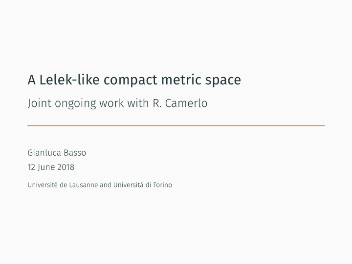 a lelek like compact metric space