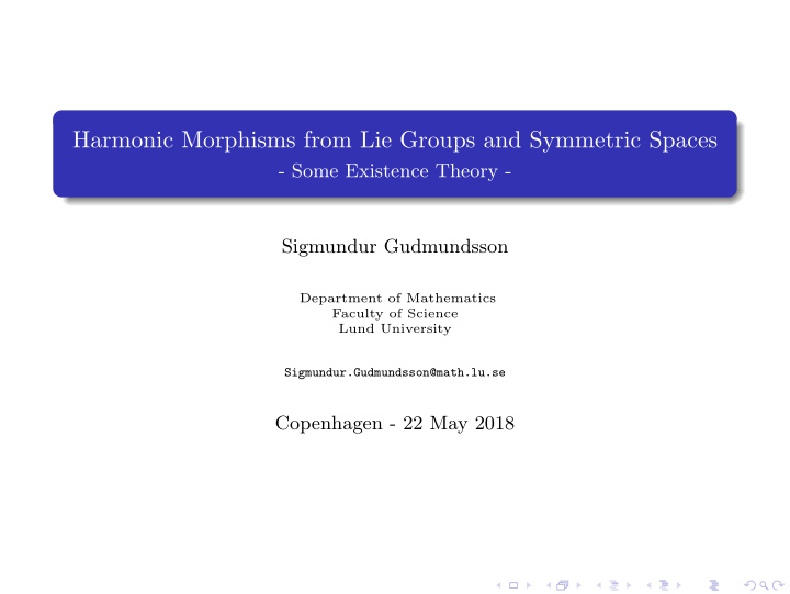harmonic morphisms from lie groups and symmetric spaces