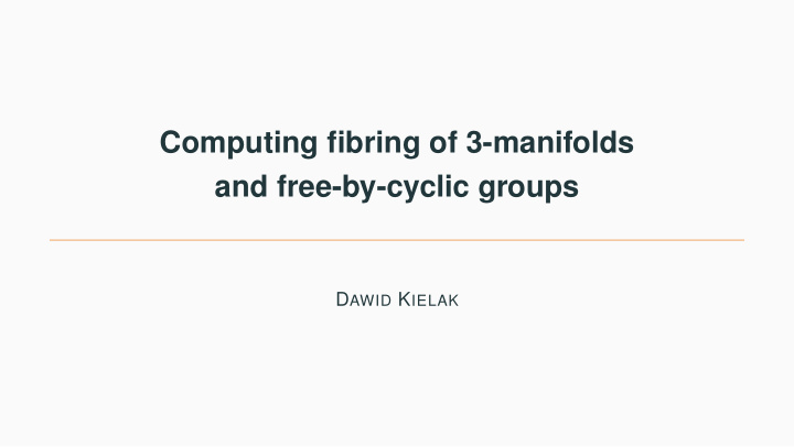 computing fibring of 3 manifolds and free by cyclic groups
