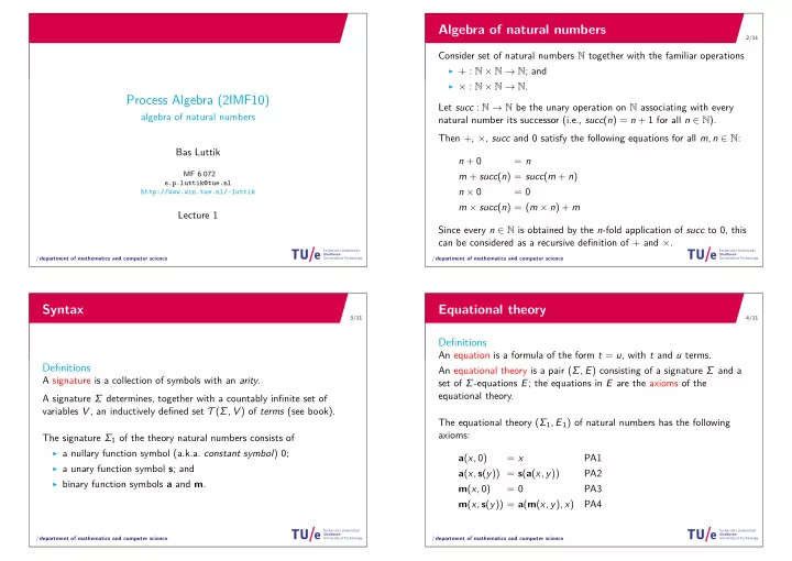 equational theory