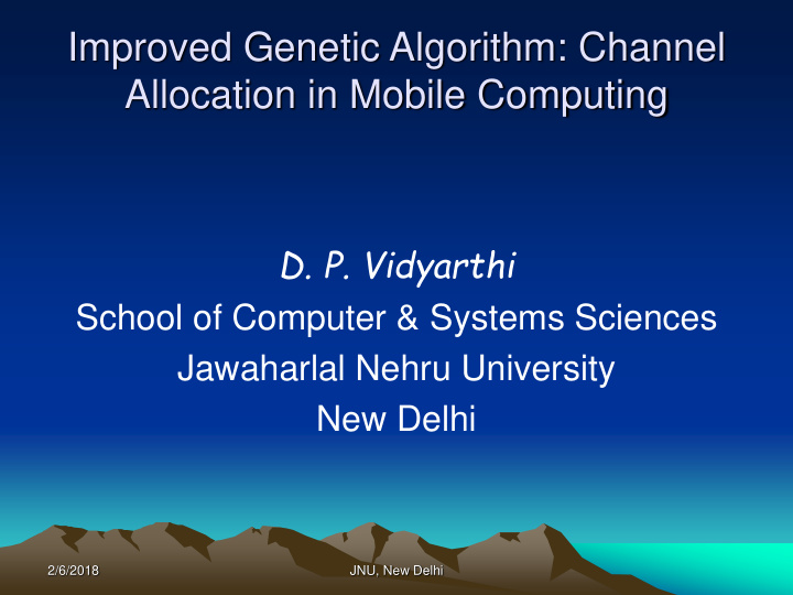 improved genetic algorithm channel allocation in mobile