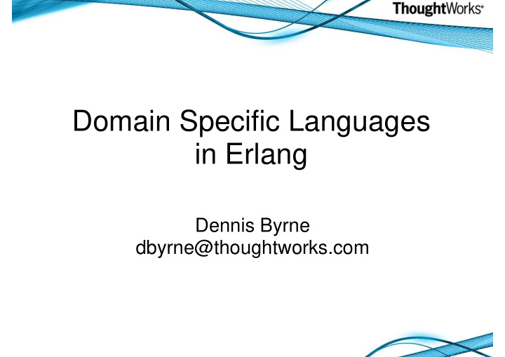 domain specific languages domain specific languages in
