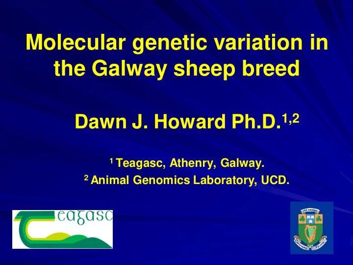 molecular genetic variation in