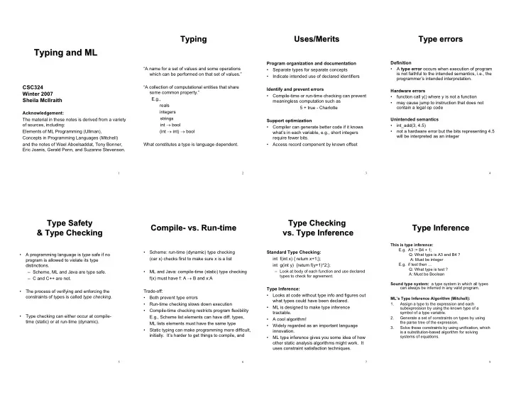 typing and ml typing and ml