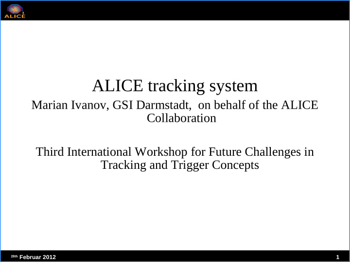 alice tracking system