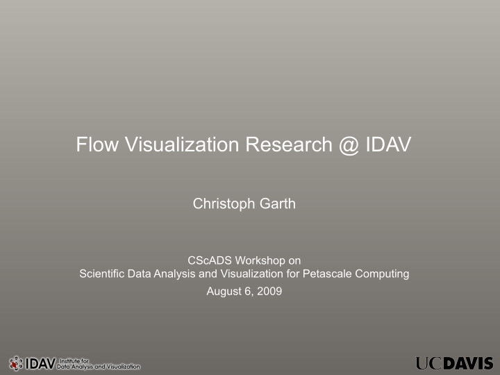 flow visualization research idav