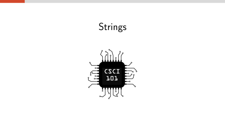 strings special characters