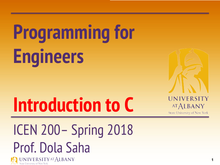 programming for engineers introduction to c